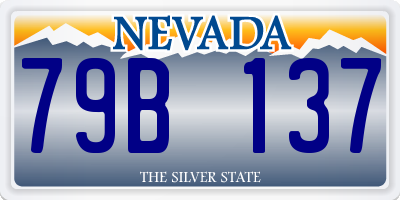 NV license plate 79B137