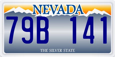 NV license plate 79B141