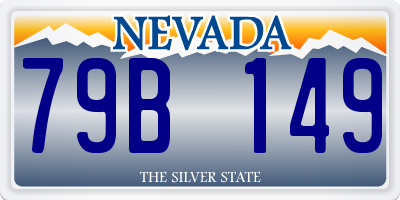 NV license plate 79B149