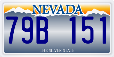 NV license plate 79B151