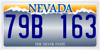 NV license plate 79B163