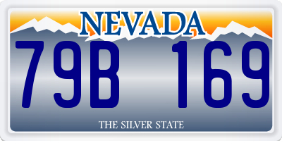 NV license plate 79B169