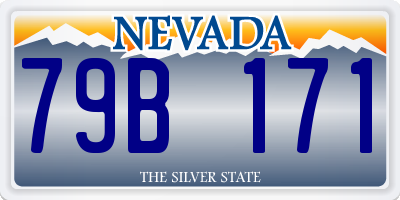 NV license plate 79B171