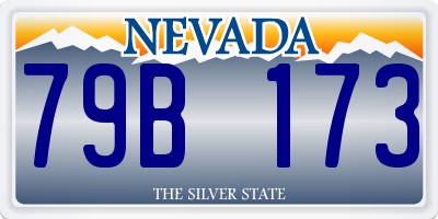 NV license plate 79B173