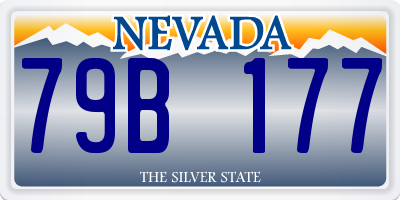 NV license plate 79B177