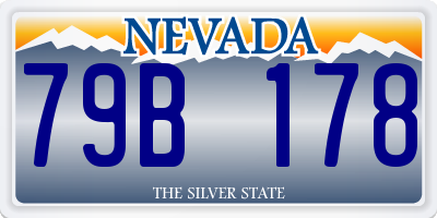 NV license plate 79B178