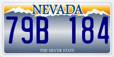 NV license plate 79B184