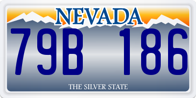 NV license plate 79B186