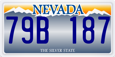 NV license plate 79B187