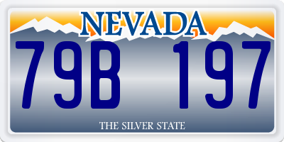 NV license plate 79B197