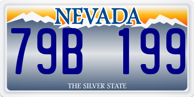 NV license plate 79B199