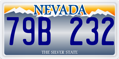 NV license plate 79B232