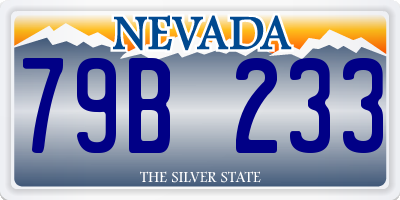 NV license plate 79B233