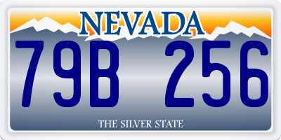 NV license plate 79B256