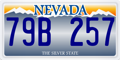 NV license plate 79B257