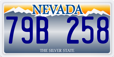 NV license plate 79B258