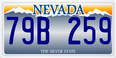 NV license plate 79B259