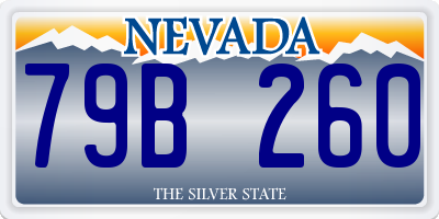NV license plate 79B260