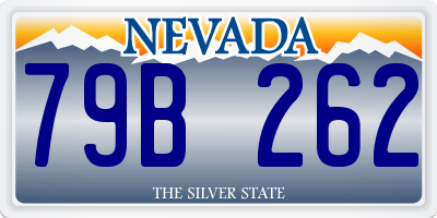 NV license plate 79B262