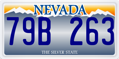 NV license plate 79B263