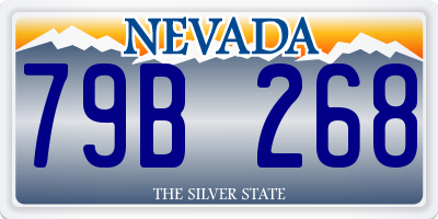 NV license plate 79B268