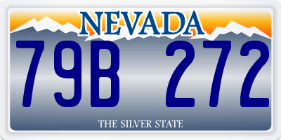 NV license plate 79B272