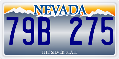 NV license plate 79B275