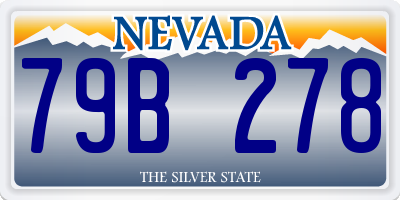 NV license plate 79B278