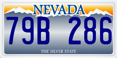 NV license plate 79B286