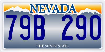 NV license plate 79B290