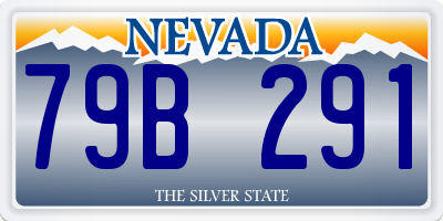 NV license plate 79B291