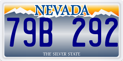 NV license plate 79B292