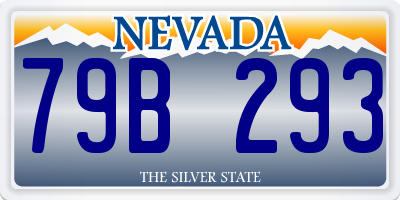 NV license plate 79B293