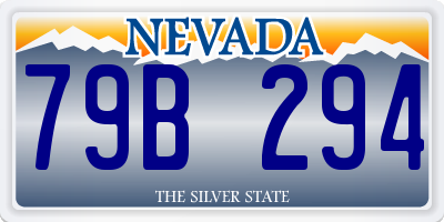 NV license plate 79B294