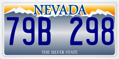 NV license plate 79B298