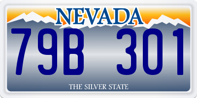 NV license plate 79B301