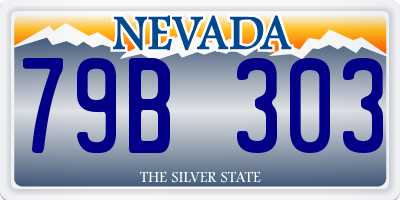 NV license plate 79B303
