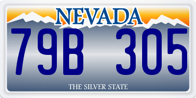 NV license plate 79B305