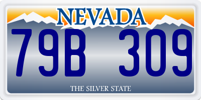 NV license plate 79B309