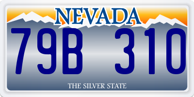 NV license plate 79B310