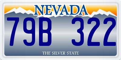 NV license plate 79B322