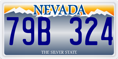 NV license plate 79B324