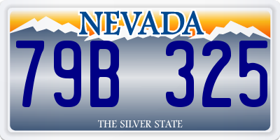 NV license plate 79B325