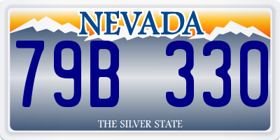 NV license plate 79B330