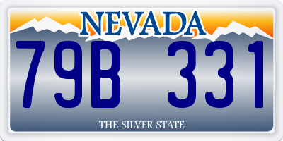 NV license plate 79B331