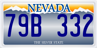 NV license plate 79B332