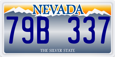 NV license plate 79B337