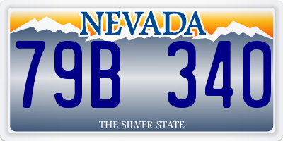 NV license plate 79B340