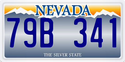 NV license plate 79B341