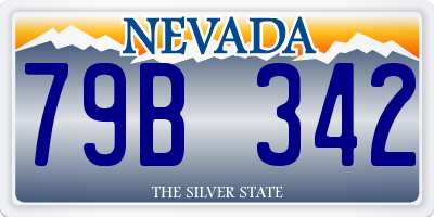 NV license plate 79B342